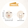 Printed Natural Wood European Beads WOOD-PH0009-50-4