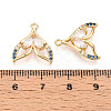 Brass Micro Pave Cubic Zirconia Pendants KK-N261-103G-3