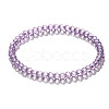 4mm Prism Faceted Rondelle Glass Beaded Stretch Bracelets for Women EH2213-3-1