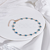 1Pc Ethnic Style Evil Eye Link Chain Bracelets for Women BJEW-LP0004-15-3