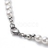 Plastic Pearl Daisy Pendant Dangle Earrings & Stretch Bracelet & Pendant Necklace SJEW-JS01256-7