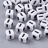 White Opaque Acrylic Beads MACR-R869-02I-1