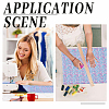 Fishscale Pattern Polyester Fabrics DIY-WH0292-79A-6