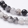 Natural Black Rutilated Quartz Beads Strands X-G-D295-8mm-3