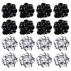 16Pcs 2 Colors Nylon Flower Ornament Accesories DIY-FH0007-90-1