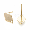 Brass Stud Earring Findings KK-N186-60-2