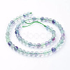 Natural Fluorite Beads Strands G-E112-6mm-19-2