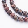 Natural Red Leopard Skin Jasper Beads Strands GSR6mmC066-2