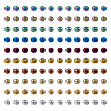 250Pcs 10 Colors Electroplated Natural Lava Rock Beads Strands G-PJ0001-03A-1