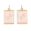 Brass Enamel Pendants KK-CBA62C2-01G-2