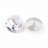 Pointed Back & Back Plated Glass Rhinestone Cabochons RGLA-J012-8mm-001-2