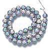 Electroplated Natural Lava Rock Beads Strands G-S352-30C-03-2