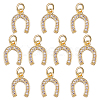 10Pcs Brass Micro Pave Cubic Zirconia Pendants KK-HY0004-47-1