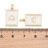 Brass Enamel Pendants KK-CBA62C2-01A-4