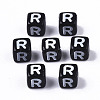 Opaque Acrylic Beads X-SACR-N002-01R-2