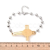 304 Stainless Steel Link Bracelets for Women LS-BJEW-Z156-01GP-5