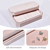 Velvet Ring Organizer Boxes with Lid CON-WH0089-191-4
