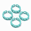 Spray Painted Alloy Cuff Rings X-RJEW-T011-29F-RS-1