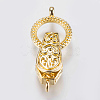 Brass Fold Over Magnetic Clasps KK-G338-01-2