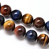 Natural Tiger Eye Beads Strands X-G-F173-14-4mm-1