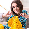 10Pcs 10 Style Flower with Number Wood Pendant Locking Stitch Markers HJEW-AB00644-6
