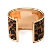 Alloy PU Open Cuff Bangles Bangles BJEW-U014-01G-01-3