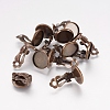 Brass Clip-on Earring Settings LS-KK-I007-AB-NF-1