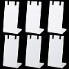 10Pcs L Shaped Acrylic Single Necklace Display Stands NDIS-SC0001-02B-1