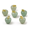 Natural Green Aventurine Teacher Apple Charms G-Z022-02N-G-1