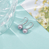 1 Pair 925 Sterling Silver Ear Hooks STER-BC0003-59P-4