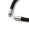 Milan Cord & 202 Stainless Steel Bracelets Making MAK-H004-01A-P01-2