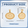 2Pcs 304 Stainless Steel Pendants STAS-LP0004-46-2
