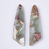 Natural Aqua Terra Jasper Pendants G-S366-009E-2