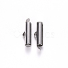 Non-Tarnish 304 Stainless Steel Slide On End Clasp Tubes X-STAS-S115-01F-P-2