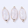 Natural Rose Quartz Links Connectors G-R472-03I-1