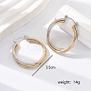 Fashionable Layered Circle 201 Stainless Steel Hoop Earrings ZB6353-2-1