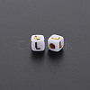 Opaque White Acrylic Beads X-MACR-Q242-010L-2
