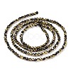 Electroplate Glass Beads Strands GLAA-H021-01A-HP04-5