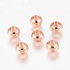 Environment Brass European Beads KK-P120-03RG-1