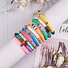 Round Natural & Synthetic Stone Beads Stretch Bracelets Set BJEW-SW00014-2