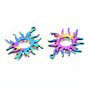 Ion Plating(IP) 201 Stainless Steel Pendants STAS-N098-051M-3