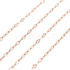3.28 Feet Ion Plating(IP) 304 Stainless Steel Textured Dapped Chains X-CHS-D004-02RG-3