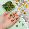100Pcs Autumn Theme Two-Tone Transparent Glass Charms GLAA-PH0003-84A-3