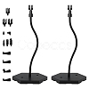 Adjustable Plastic Assembled Action Figure Display Holders with Hexagon Bases DIY-WH0043-157A-1