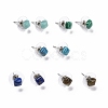 Gemstone Ear Studs EJEW-K091-01P-1