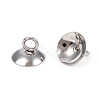 201 Stainless Steel Bead Cap Pendant Bails STAS-L244-27A-P-3
