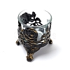 Iron Hollow Rose Candle Holder DJEW-WH0033-04AB-1