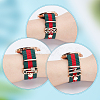 12Pcs 12 Style Wave & Flower & Heart & Lock & Key Alloy Rhinestones Watch Band Charms Set MOBA-PH0001-15-3