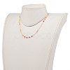 Faceted Glass Beaded Necklaces NJEW-JN03278-02-4