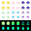 30Pcs 2 Styles Luminous Resin Mushroom Ornament RESI-TA0004-02A-1